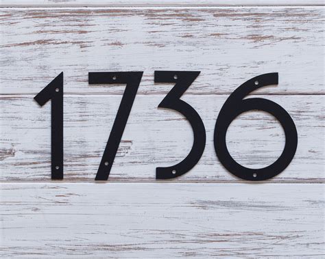 house numbers metal modern|6 inch modern house numbers.